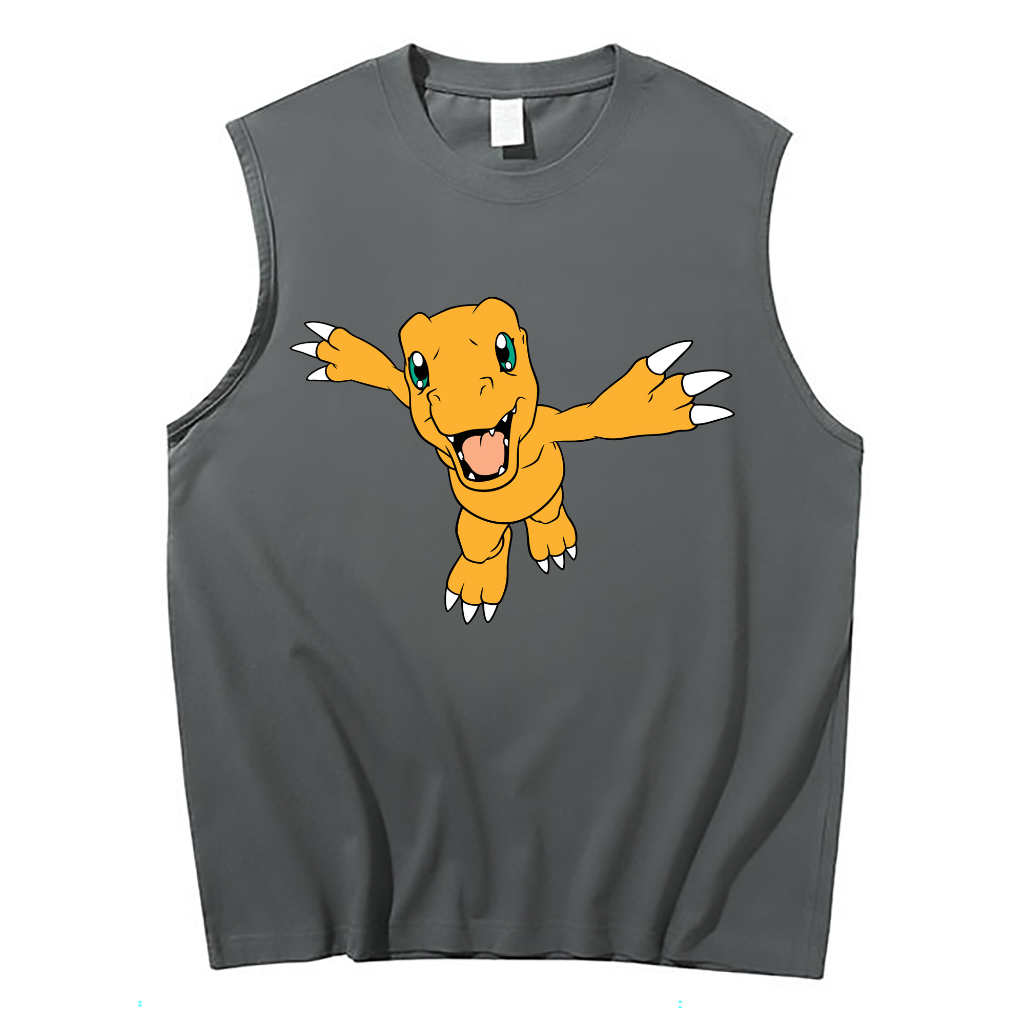 （画像用） Digimon デジタルモンスター/デジモン コットン100％タンクトップ（フロントプリント）